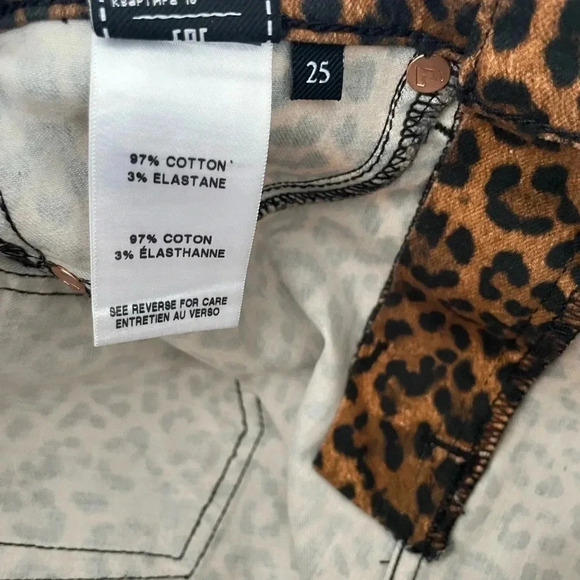 7 for all Mankind coated leopard bootcut denim - Picture 7 of 13